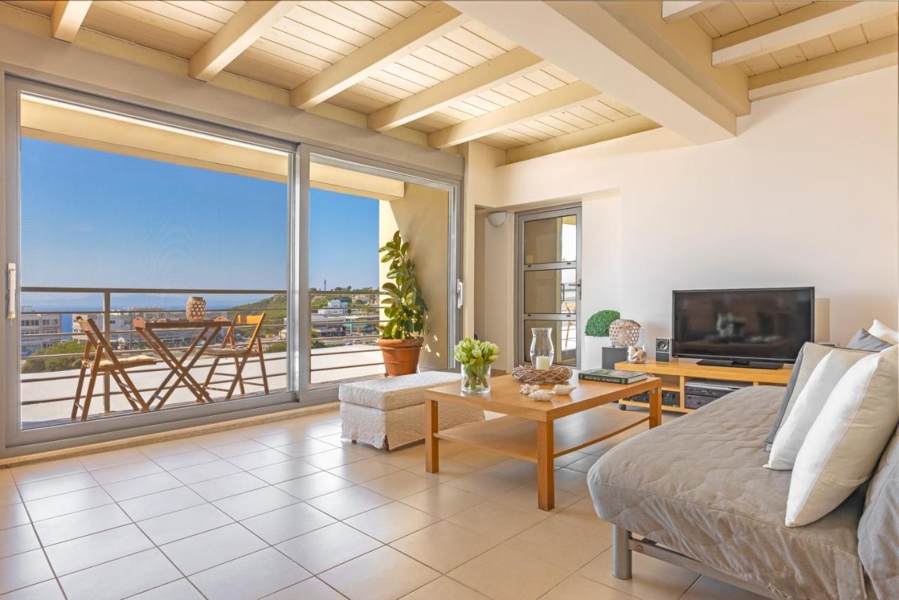Sunny Penthouse,Modern Amenities+Aegean View Daire Rhodes City Dış mekan fotoğraf