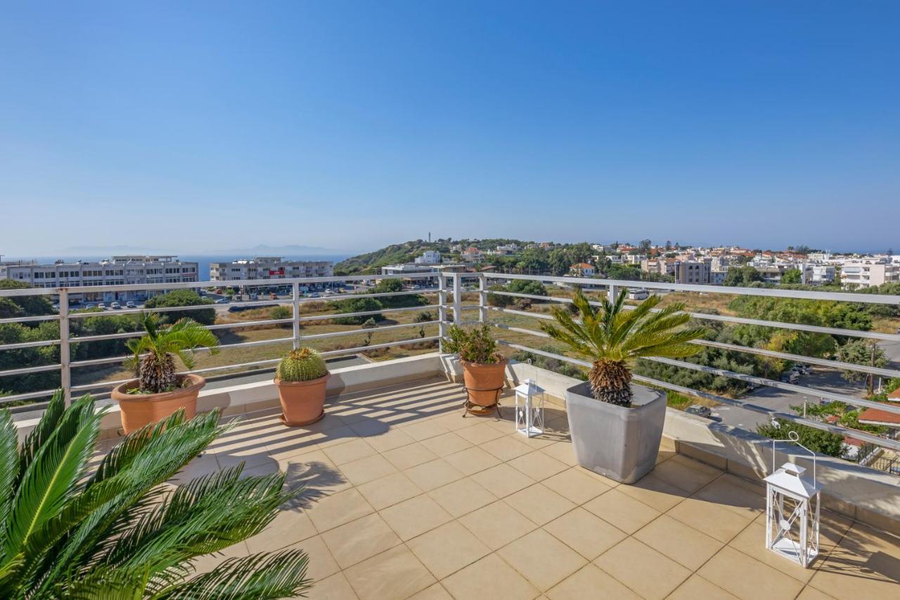 Sunny Penthouse,Modern Amenities+Aegean View Daire Rhodes City Dış mekan fotoğraf